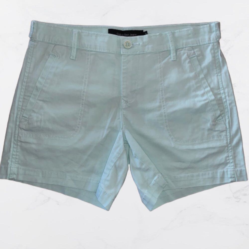 Calvin Klein Jeans Mint Green Shorts Sz 6 EUC
